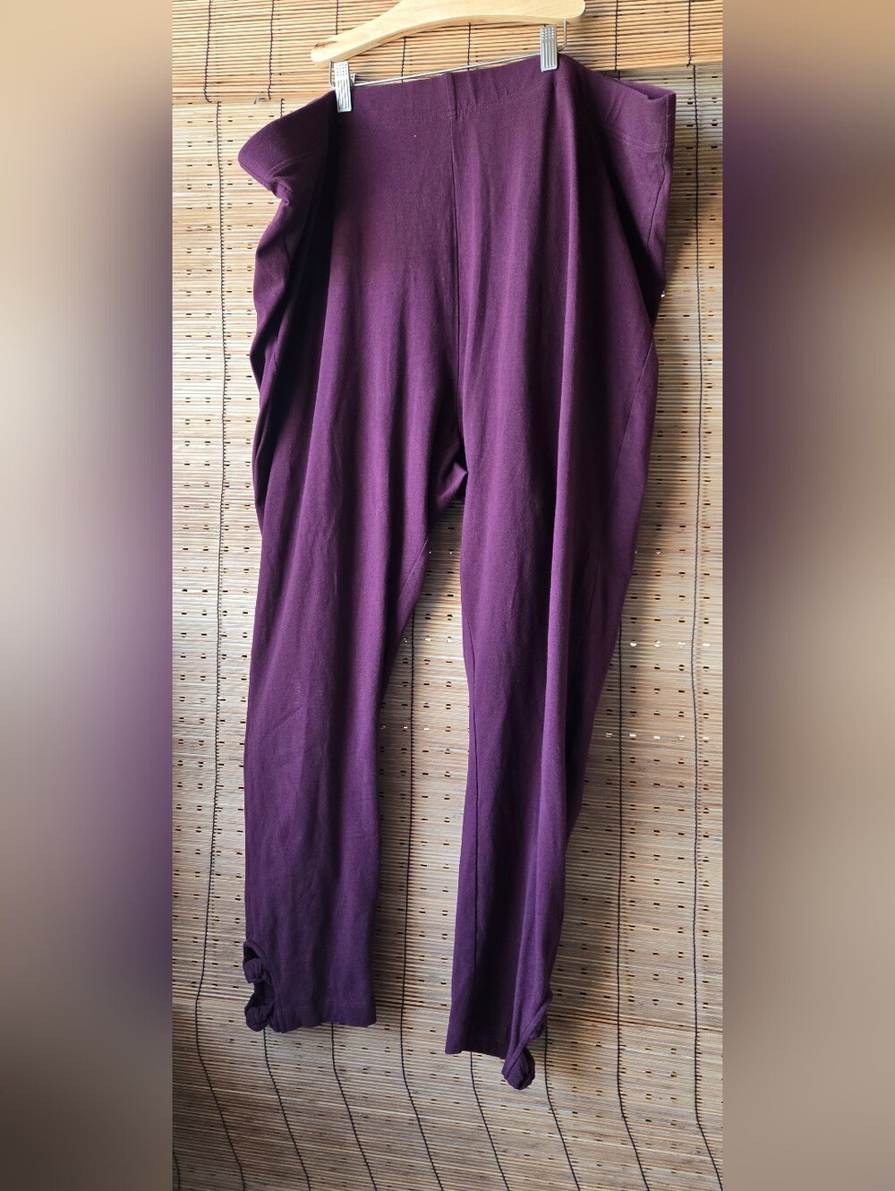 Old Navy Women's Burgundy Leggings 4X | Full Length Stretch Knit Pull-On Pants